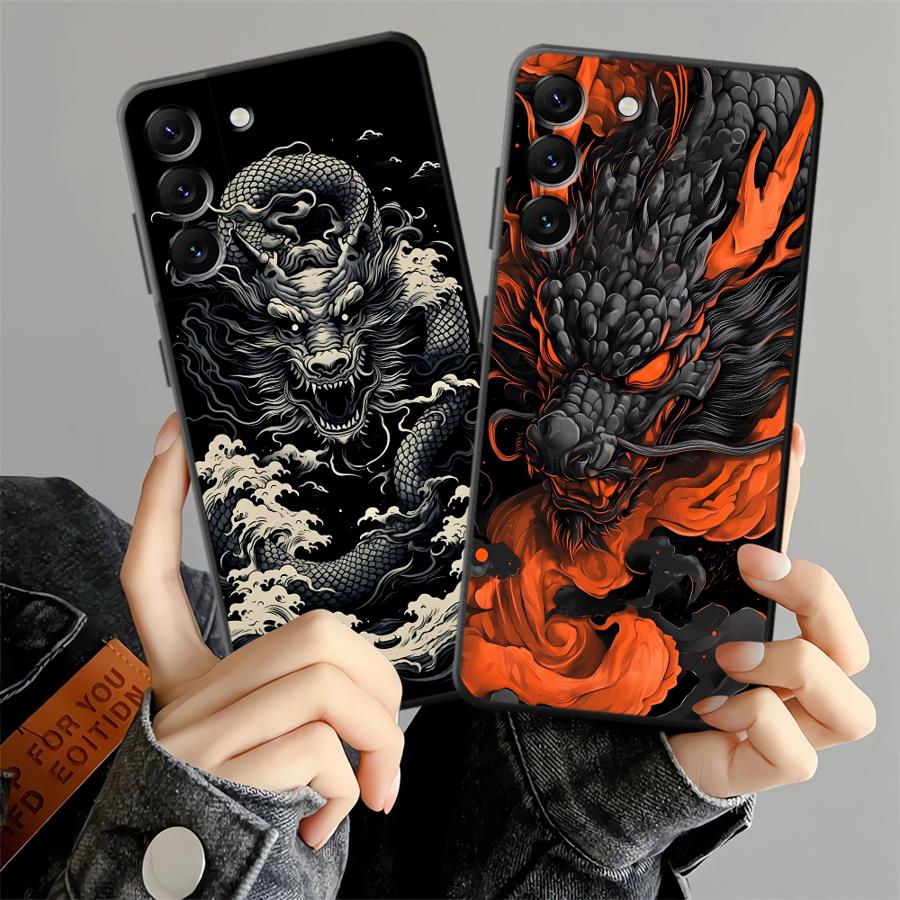 Samsung Galaxy A55 - Wave Dragon Art Phone Cover Case