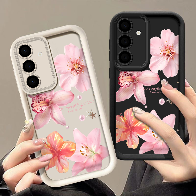 Samsung Galaxy A55 - Pink Flowers Phone Case For Samsung