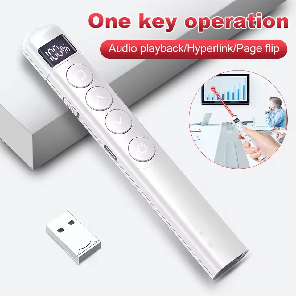 Laser Pointer Presenter - Flip-pen Presentation Clicker RF 2.4GHz PowerPoint