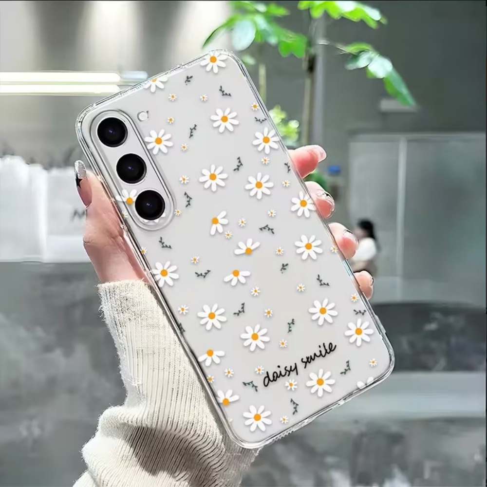 Samsung Galaxy A55 - Yellow White Daisy Flowers Phone Case