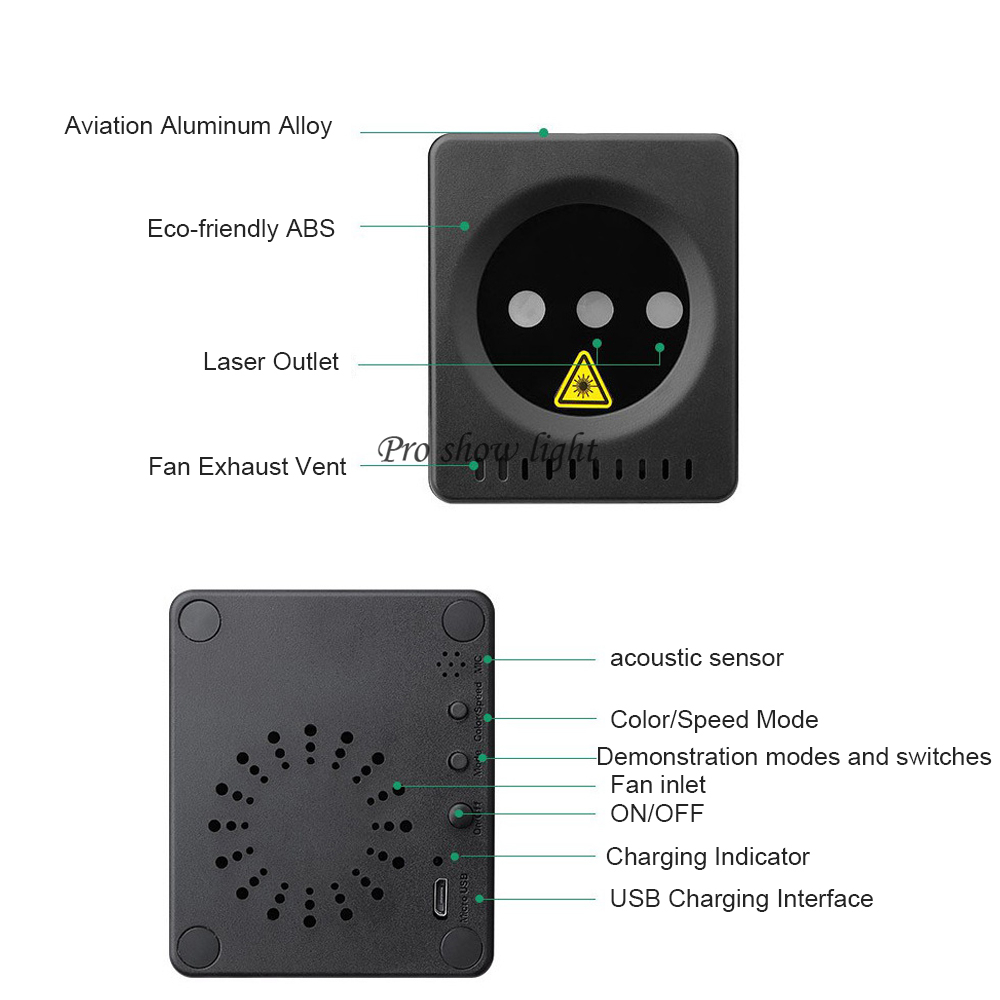 Mini Portable DJ Lights Rechar - đánh giá và giá Mini Projector Portable