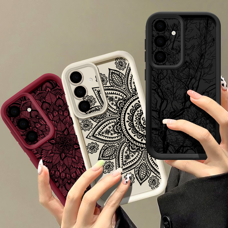 Retro Flower Totem Pattern Cas - đánh giá và giá Samsung Galaxy A55