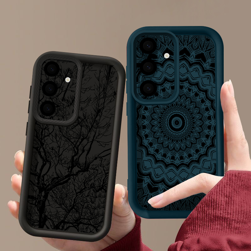 Retro Flower Totem Pattern Cas - đánh giá và giá Samsung Galaxy A55