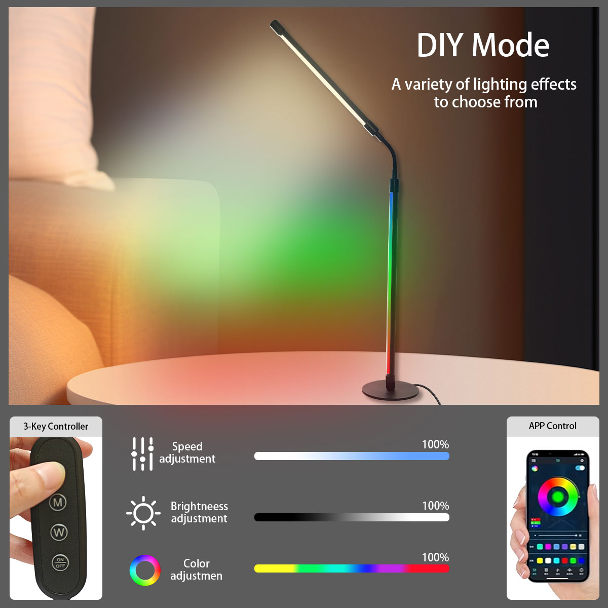 Smart Rgb Color-Changing Led D - đánh giá và giá Rgb Desk Lamp Smart