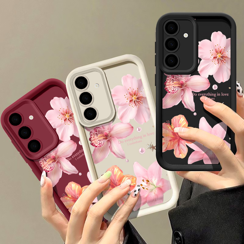 Pink Flowers Phone Case For Sa - đánh giá và giá Samsung Galaxy A55