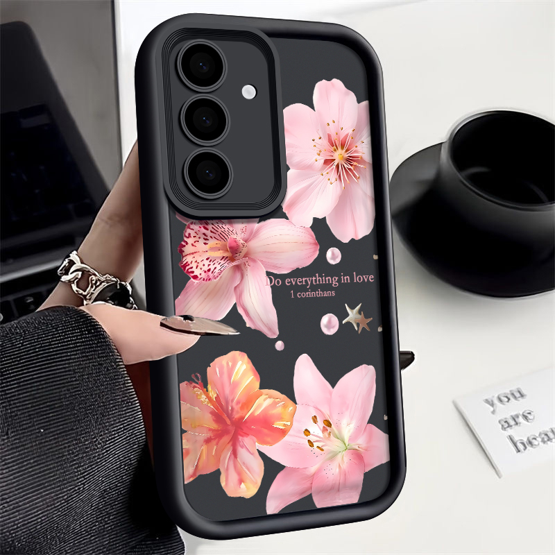 Pink Flowers Phone Case For Sa - đánh giá và giá Samsung Galaxy A55