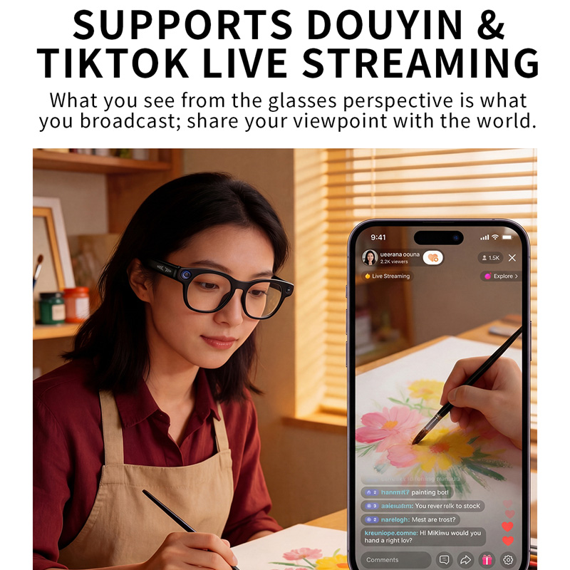 Lenovo AI Smart Glasses 8MP HD - đánh giá và giá Smart Glasses Ar