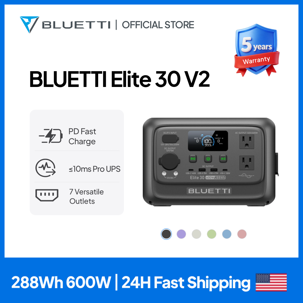 【Renew】BLUETTI Elite 30 V2 Por - đánh giá và giá Solar Powered Charger