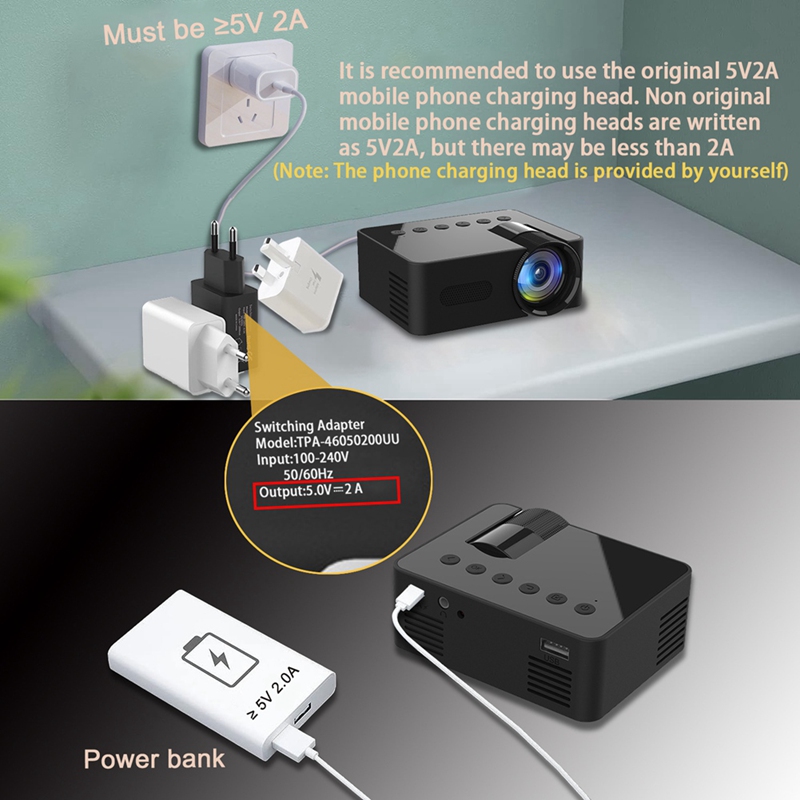 YT100 Mini Home Projector Proj - đánh giá và giá Mini Projector Portable