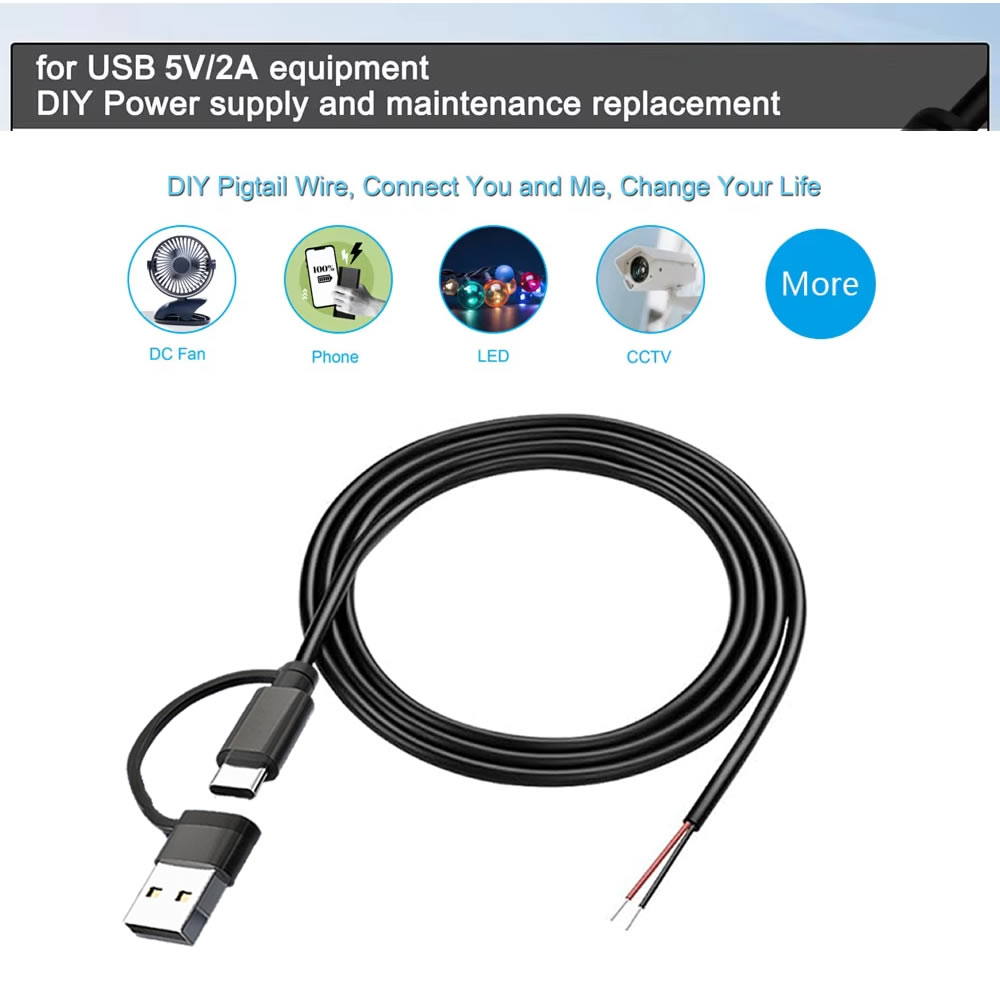 DC 2 Pin Power Cable USB and T - đánh giá và giá Smart Glasses Ar