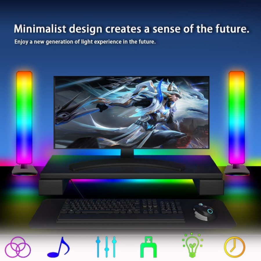 Smart Tuya RGB Gaming Atmosphe - đánh giá và giá Rgb Desk Lamp Smart