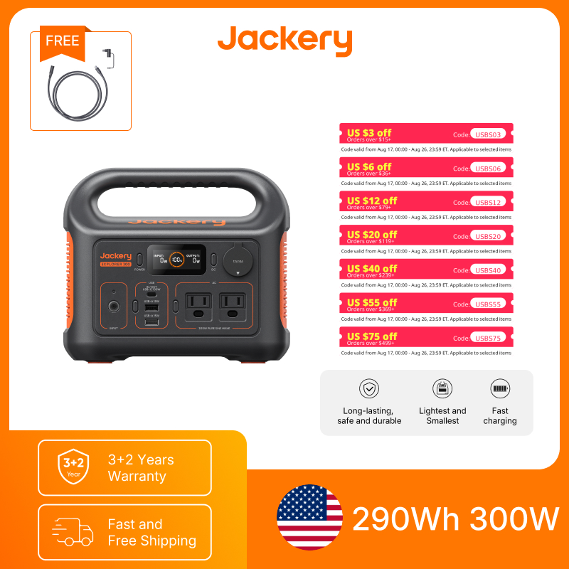 Jackery Portable Power Station - đánh giá và giá Solar Powered Charger