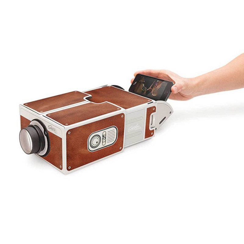 DIY 3D Projector Cardboard Min - đánh giá và giá Mini Projector Portable