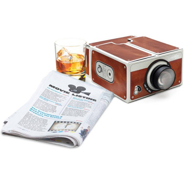 DIY 3D Projector Cardboard Min - đánh giá và giá Mini Projector Portable