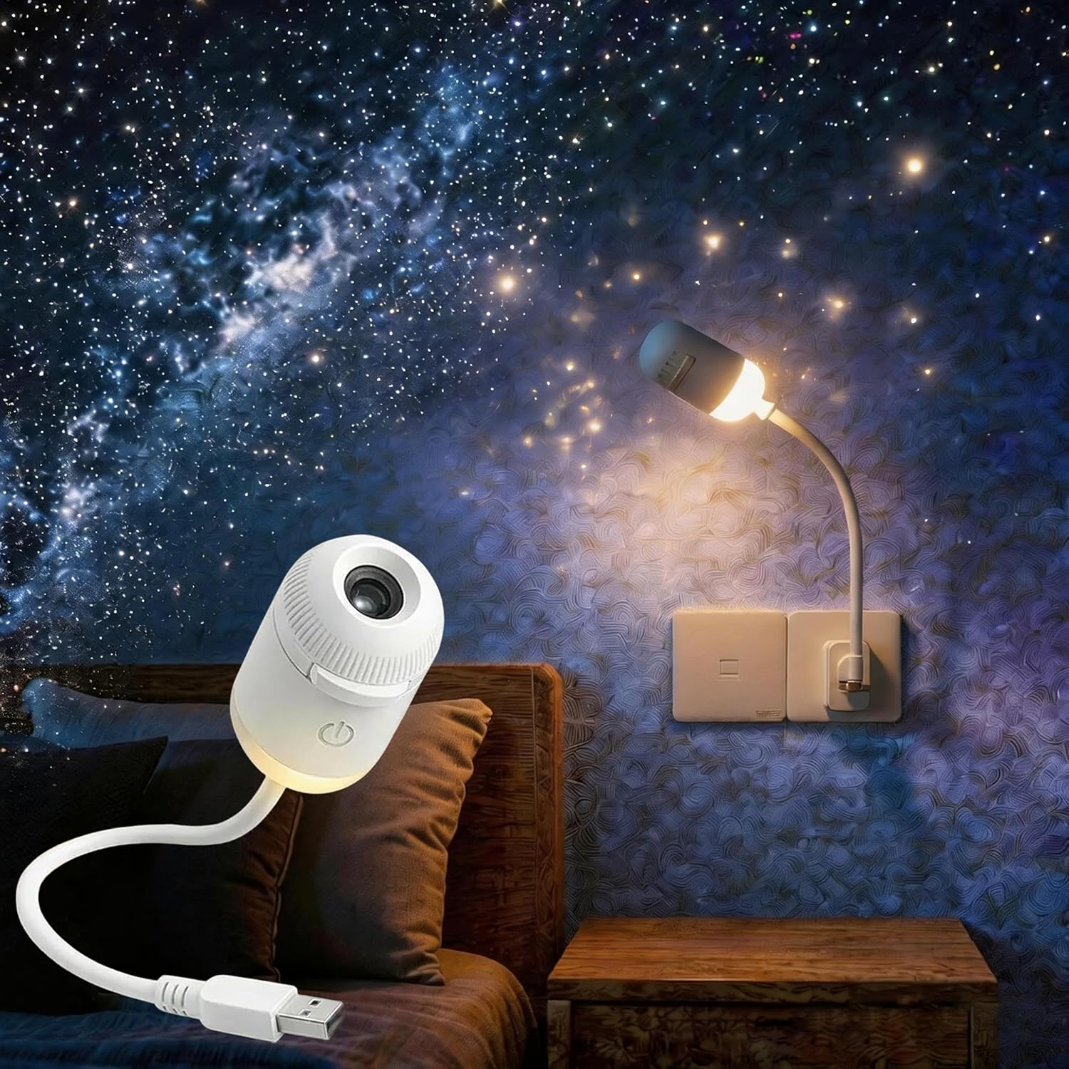 2-in-1 Galaxy Projector Night  - đánh giá và giá Mini Projector Portable