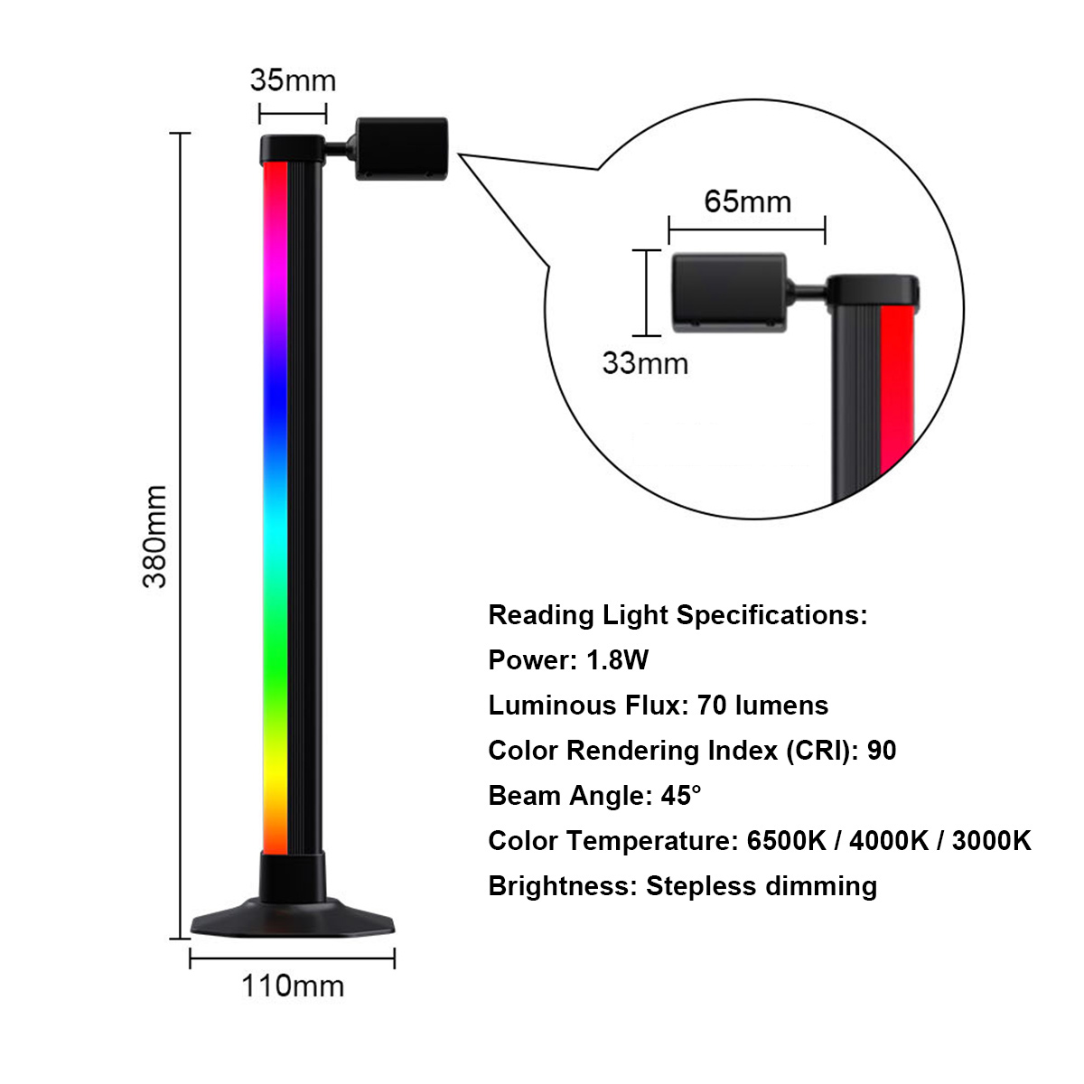 Smart Light Bar LED RGB Music  - đánh giá và giá Rgb Desk Lamp Smart