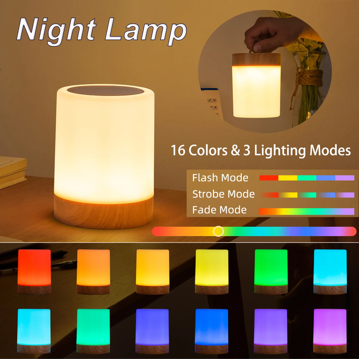 16 Colors Night Light Smart To - đánh giá và giá Rgb Desk Lamp Smart